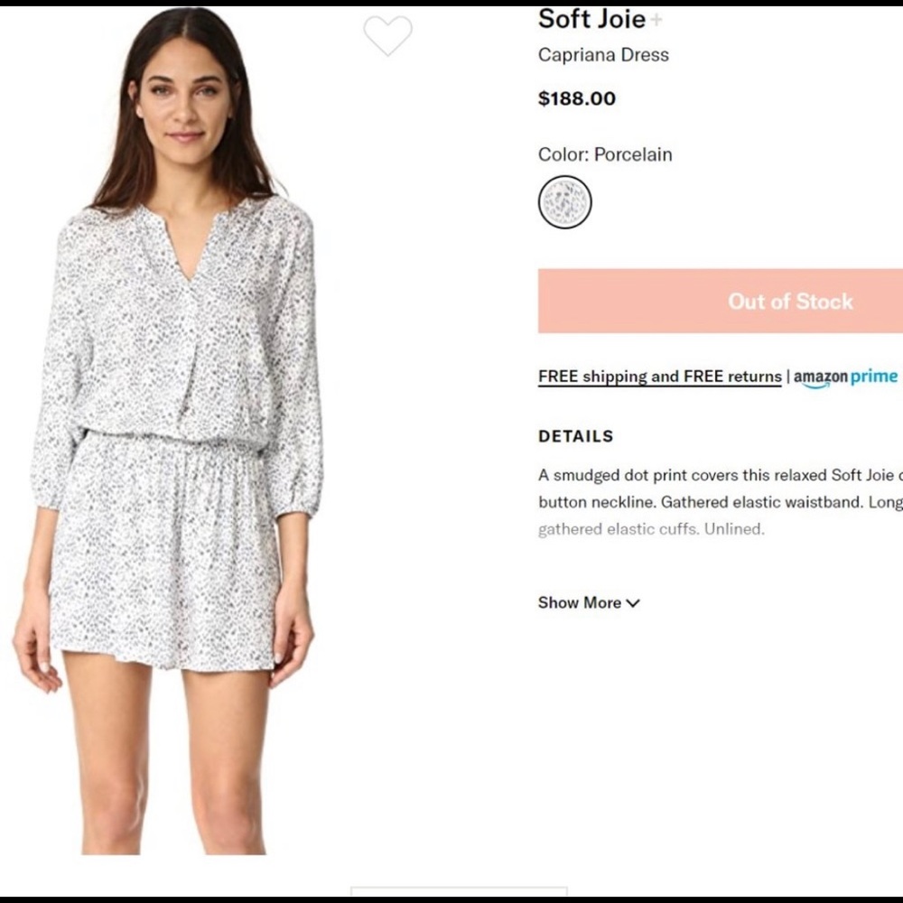 Joie Soft grey leopard print dress - Picture 2 of 5